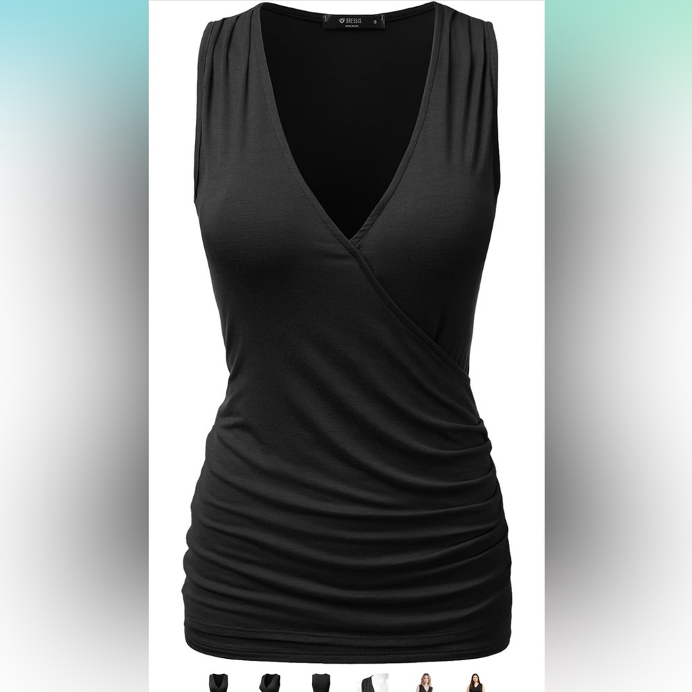 Deep V wrap top/ cami/ tank/ layering piece